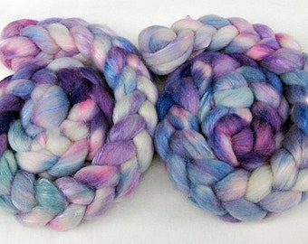 BFL-Nylon Wool Roving -Hand Dyed Fiber 5.3 oz. Nr. 109