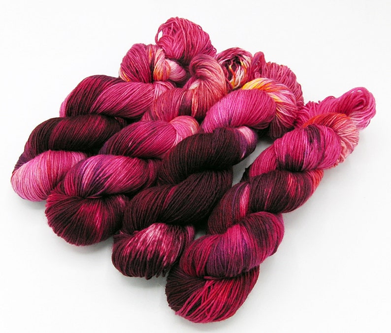 SockYarn handdyed  75 Wool 25 Polyamid 100g 3.5 oz. Nr. A985 image 0