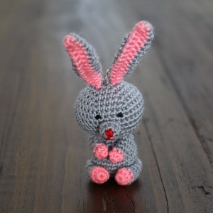 Bunny Amigurumi Keychain - Easter Bunny - Handmade Cute Bunny Gift