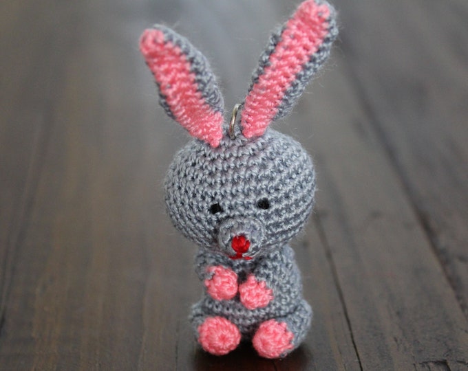 Bunny Amigurumi Keychain - Easter Bunny - Handmade Cute Bunny Gift