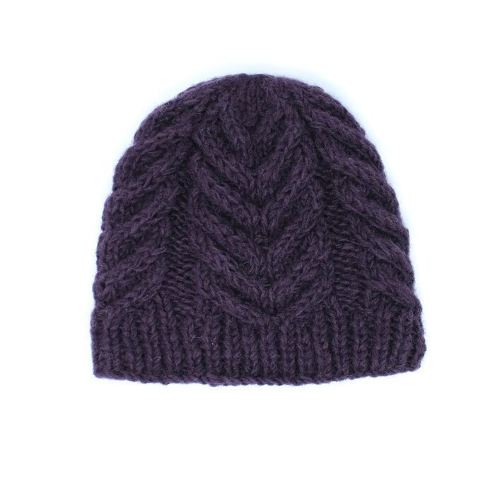 purple beanie hat