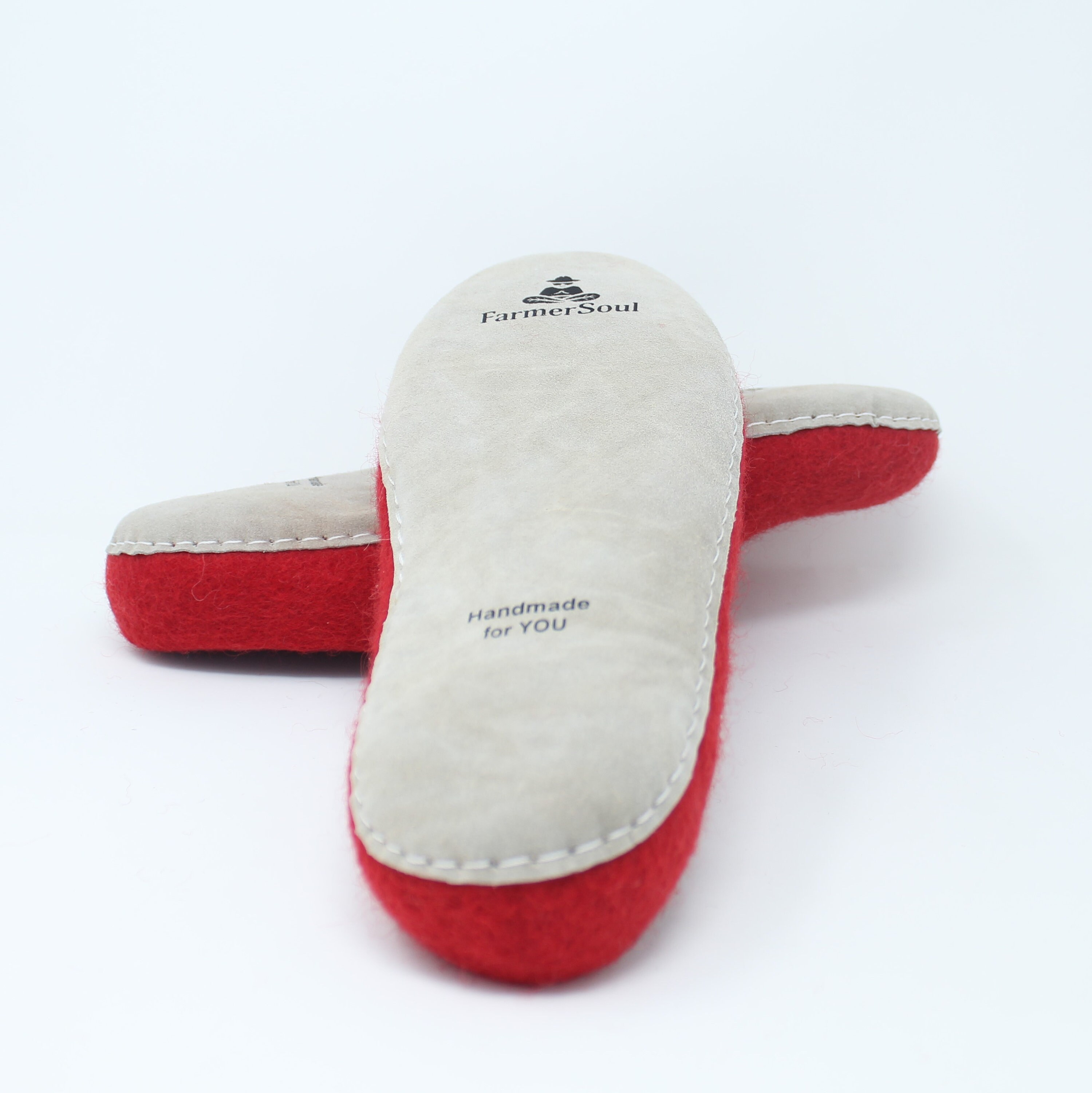 Men’s Felted Wool Moccasin Red Slippers Felted Wool Shoes Sheep