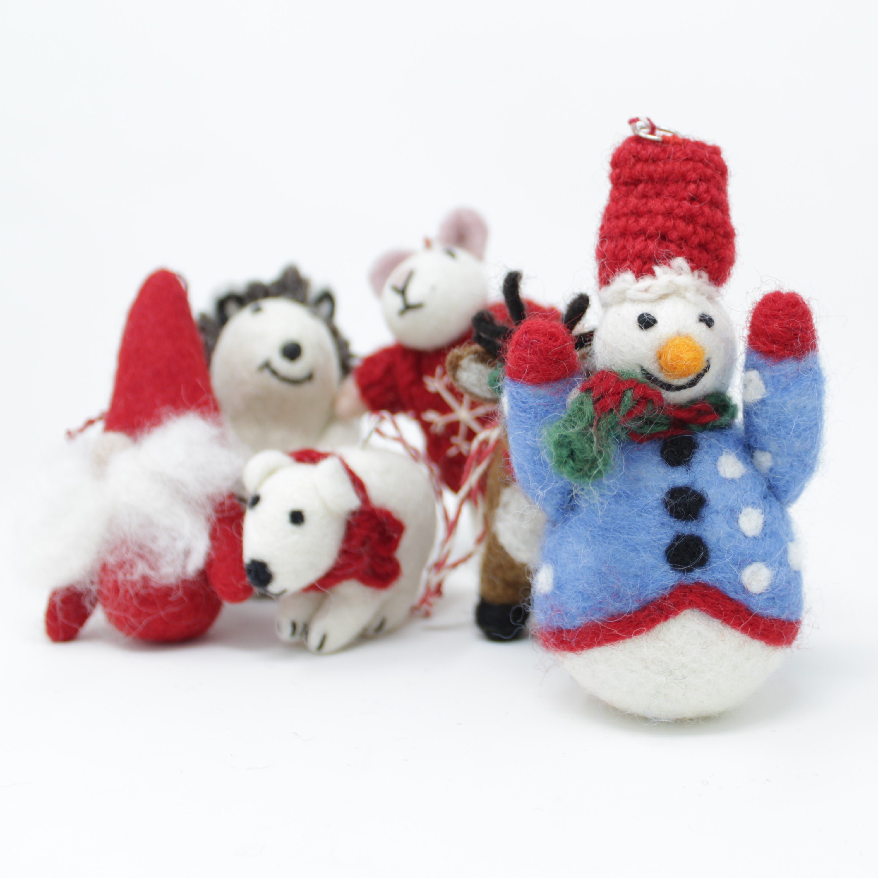 Felt Wool Christmas Ornaments Handmade Classic Animal Felt Christmas