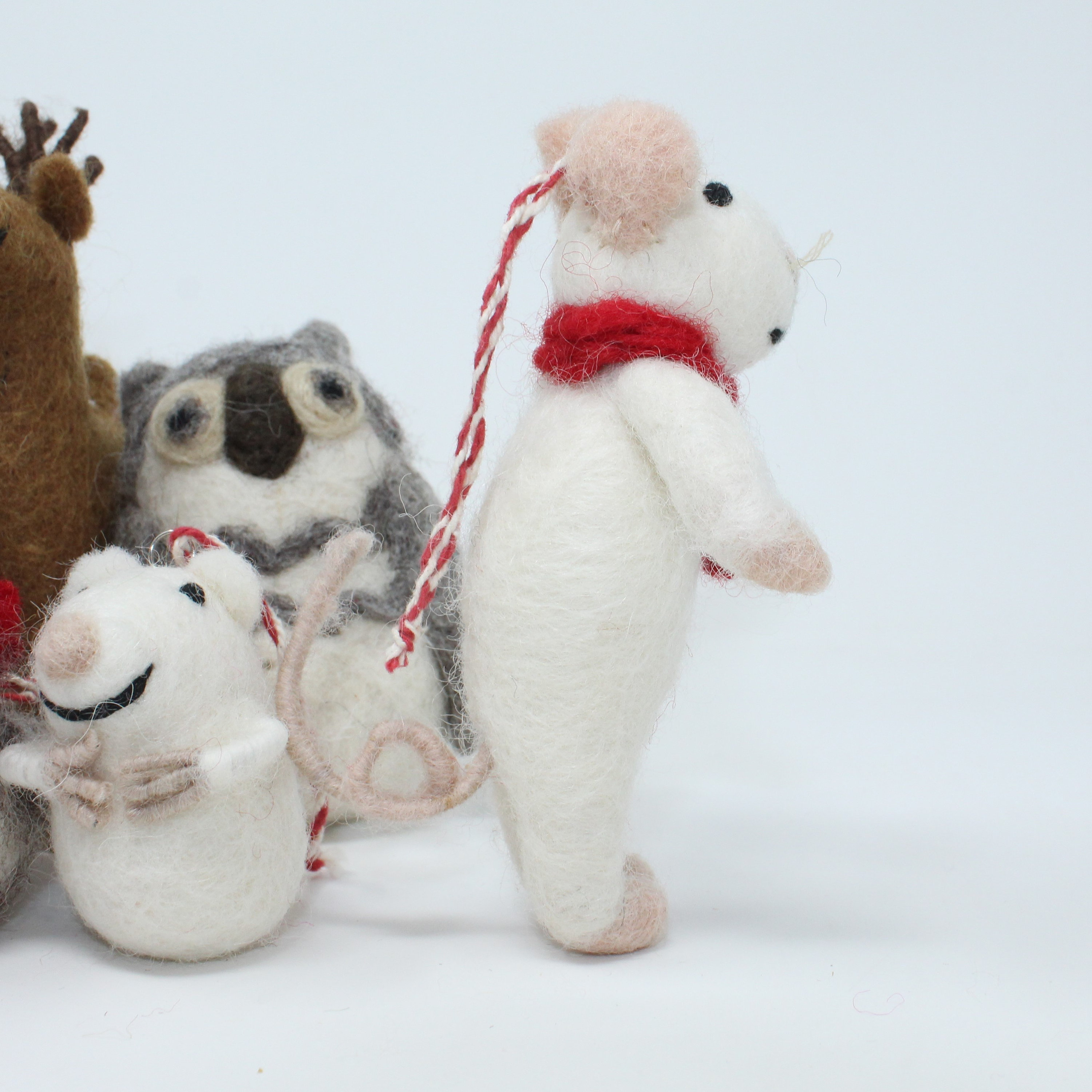 Felt Wool Christmas Ornament Handmade Classic Animal Felt Christmas
