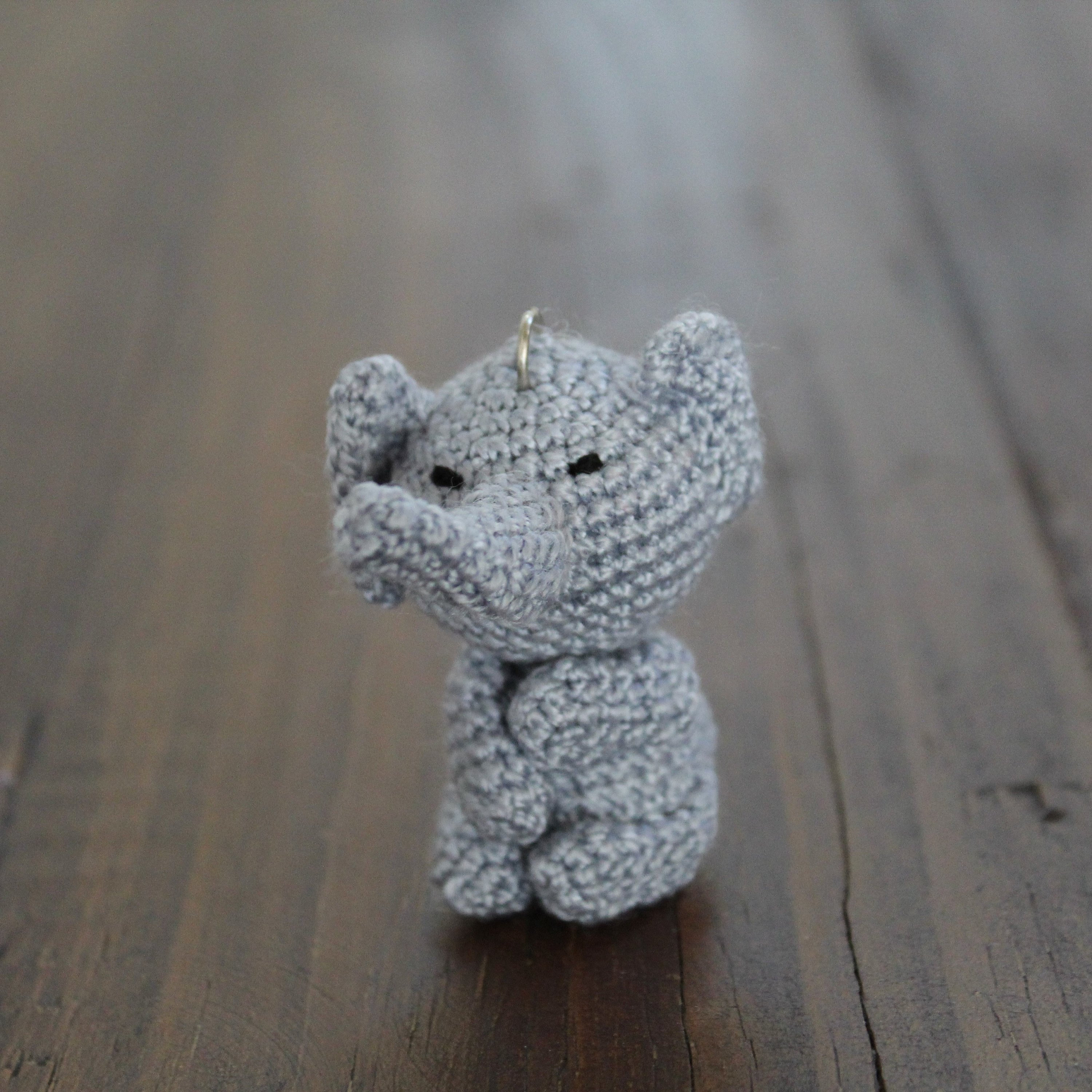stuffed elephant keychain