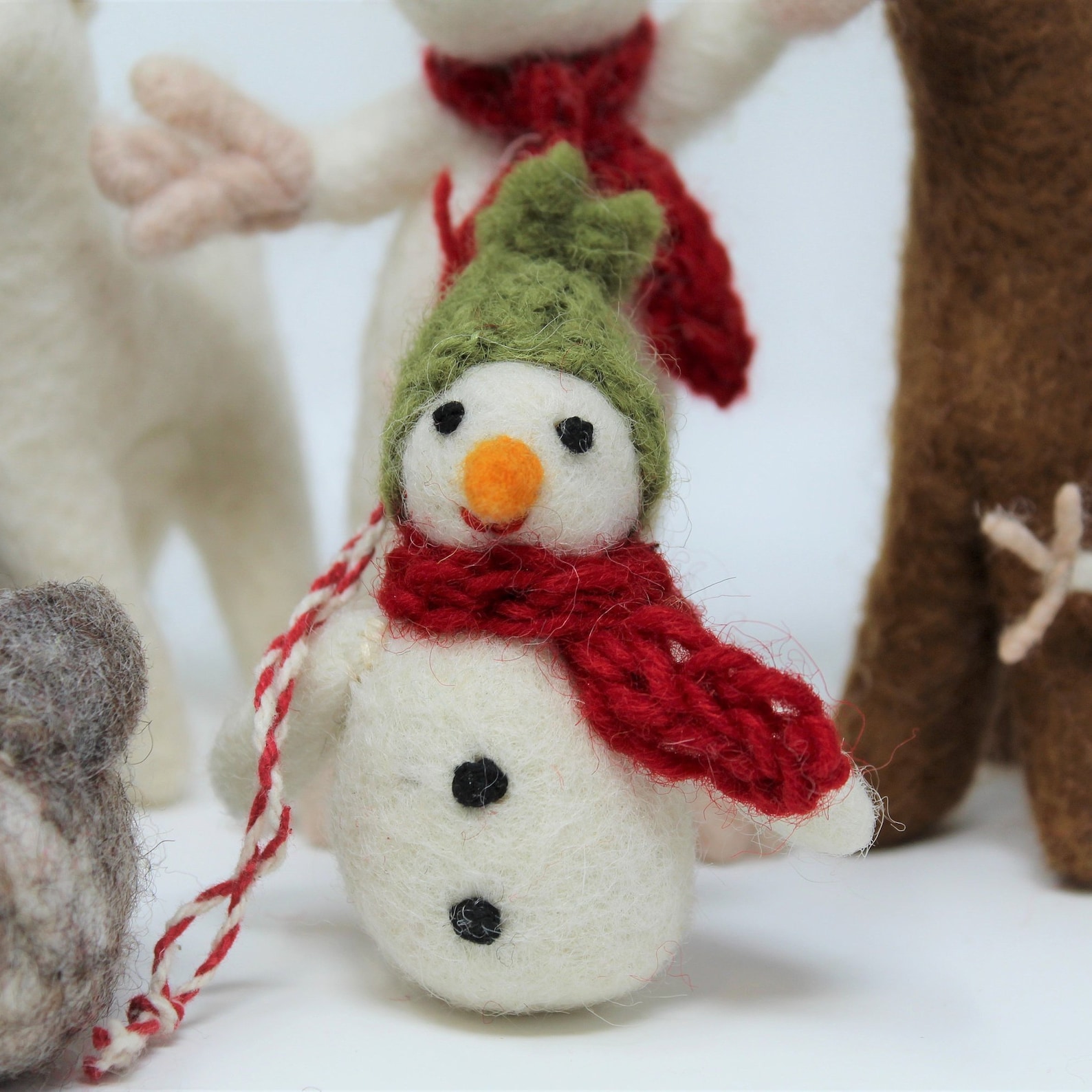 Felt Wool Christmas Ornament Handmade Classic Animal Felt Etsy