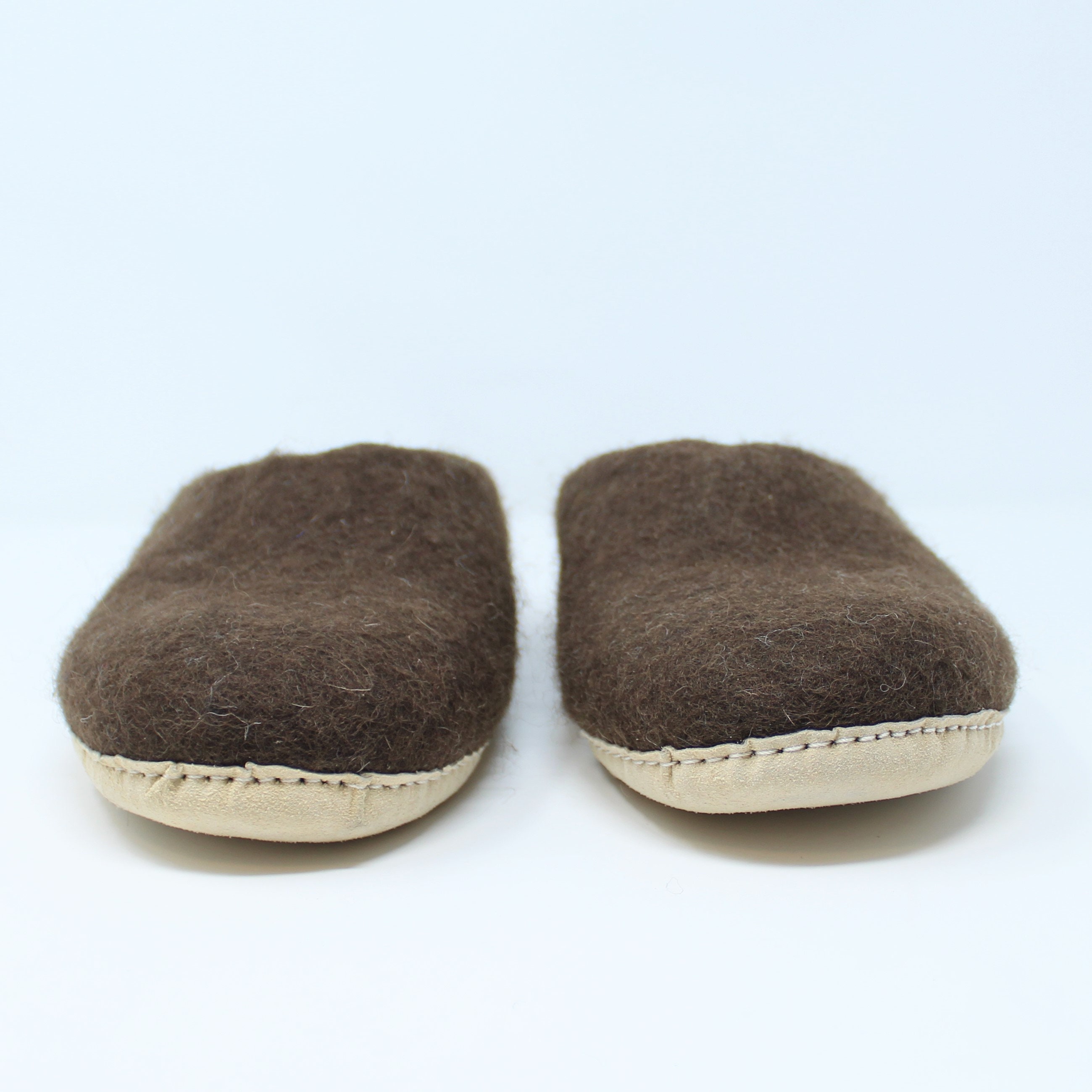 Best Gift For Men | Mens Winter Felted Wool Slippers in Brown | Felted ...