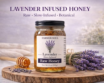 Pre-Order Lavender Honey – Slow-Infused Raw Organic Honey with Cinnamon (21oz) - Will ship on May 1, 2026