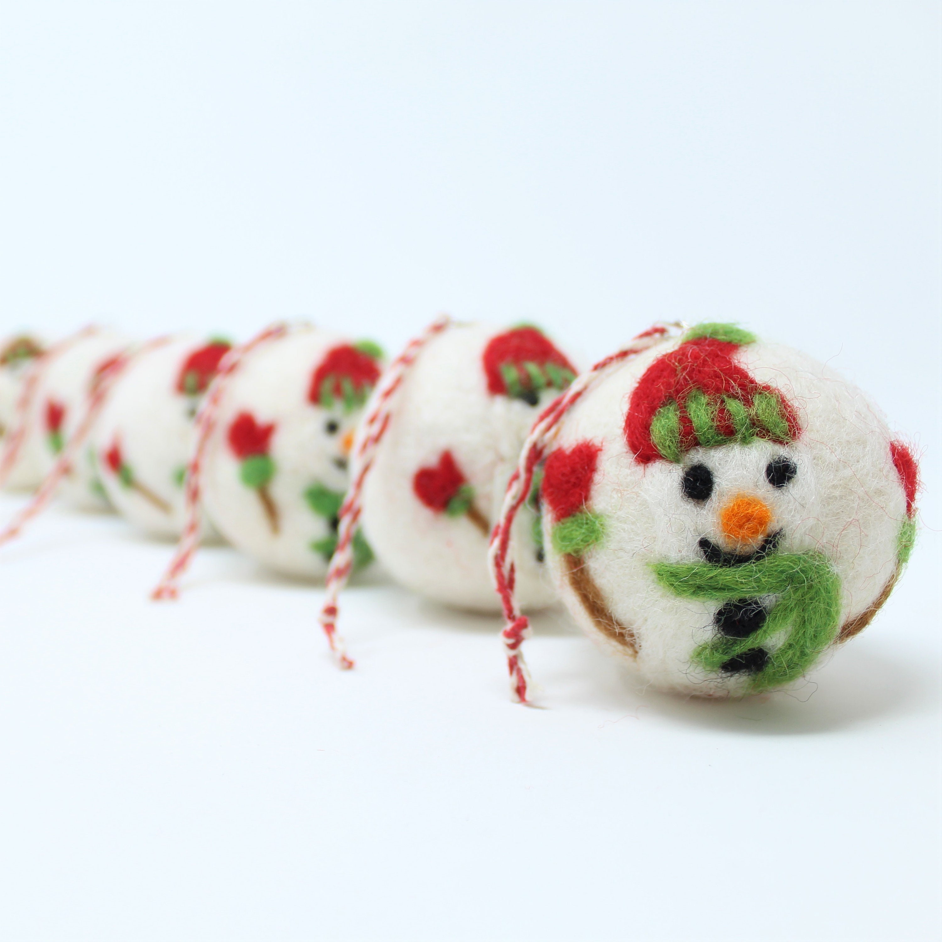 christmas wool balls
