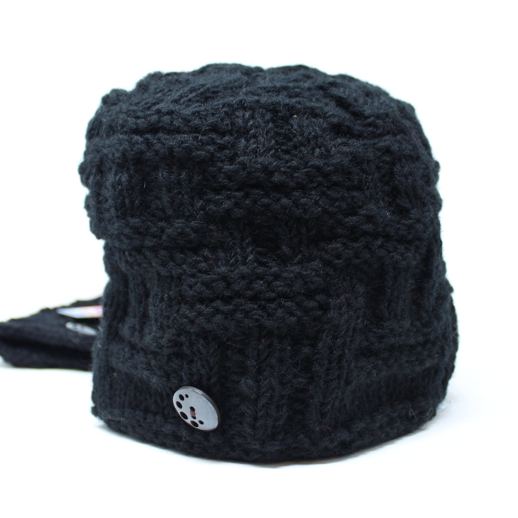Winter Knitted Wool Beanie Hat Warm Black Hat Winter Beanie
