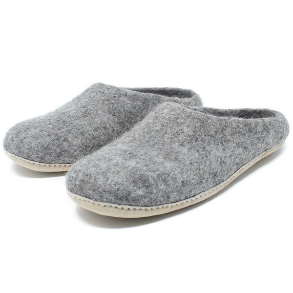 Men’s Felted Wool Moccasin Slippers | Felted Wool Shoes | Sheep Wool Slippers | Men’s Slippers | Home Shoes | Adult Slippers