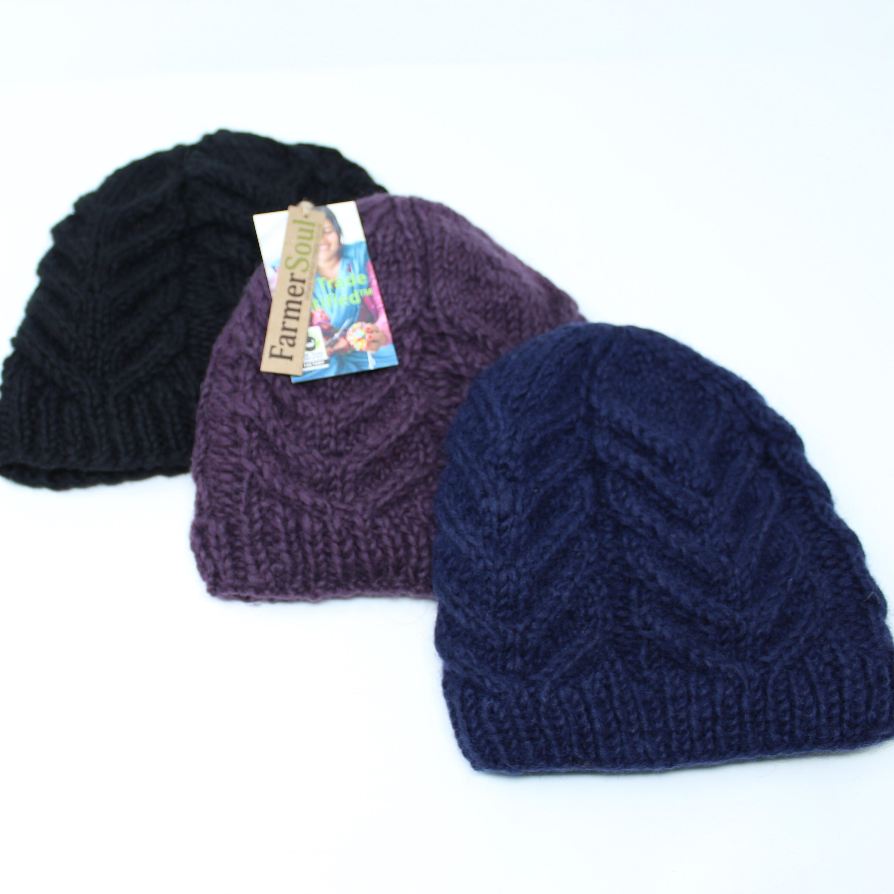 hand knitted beanie hats