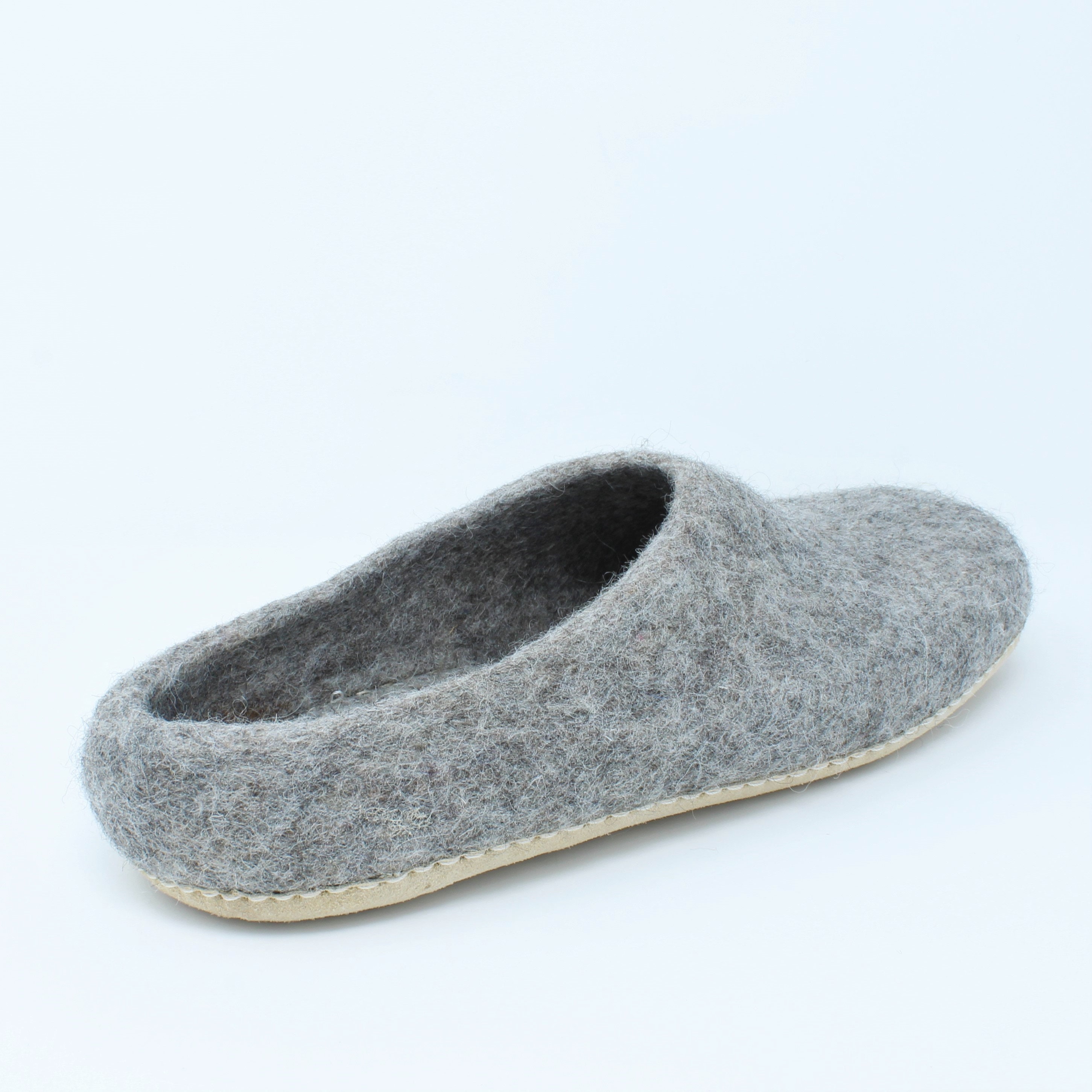 Men’s Felted Wool Moccasin Slippers Felted Wool Shoes Sheep Wool