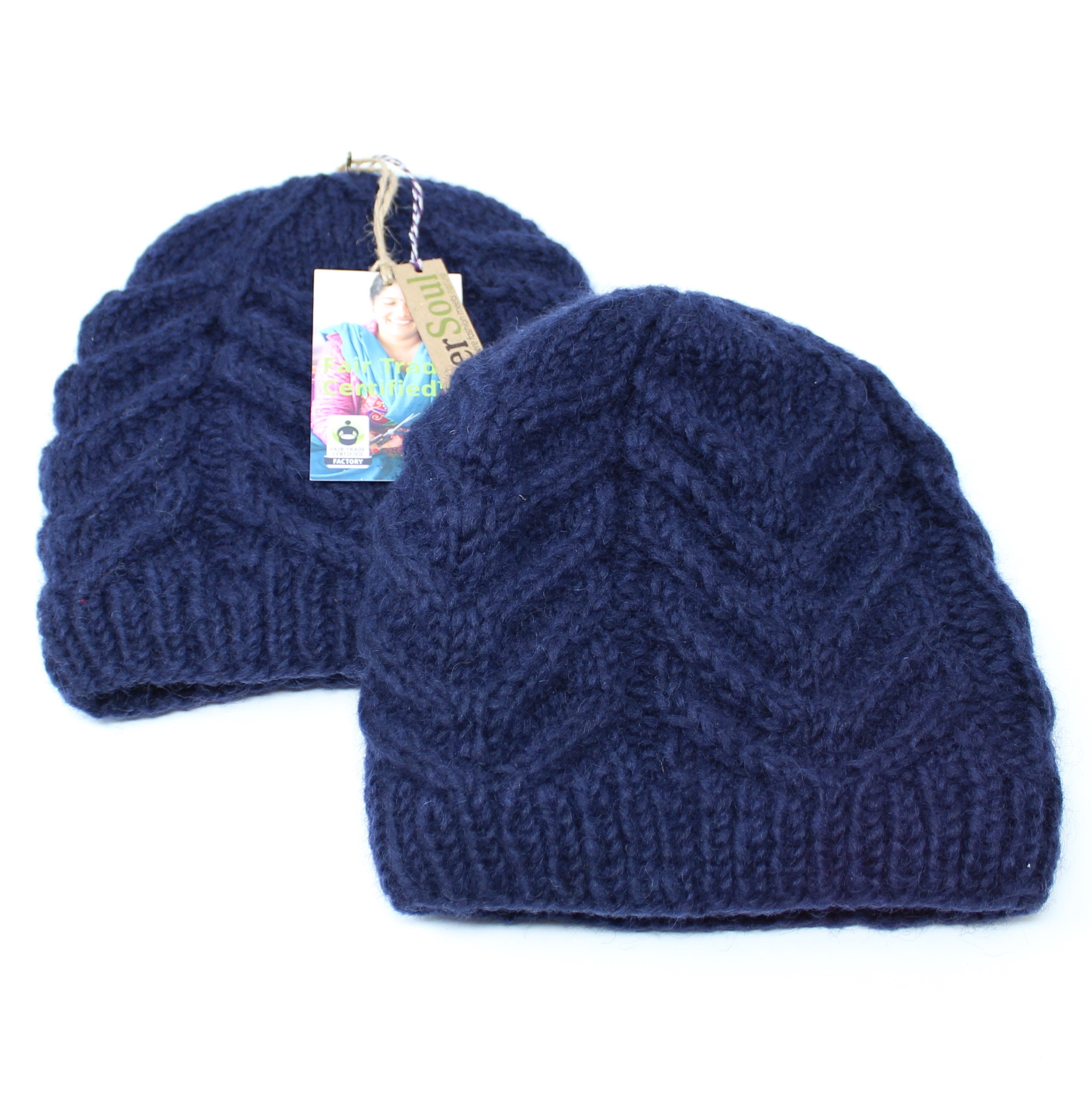 hand knitted beanie hats