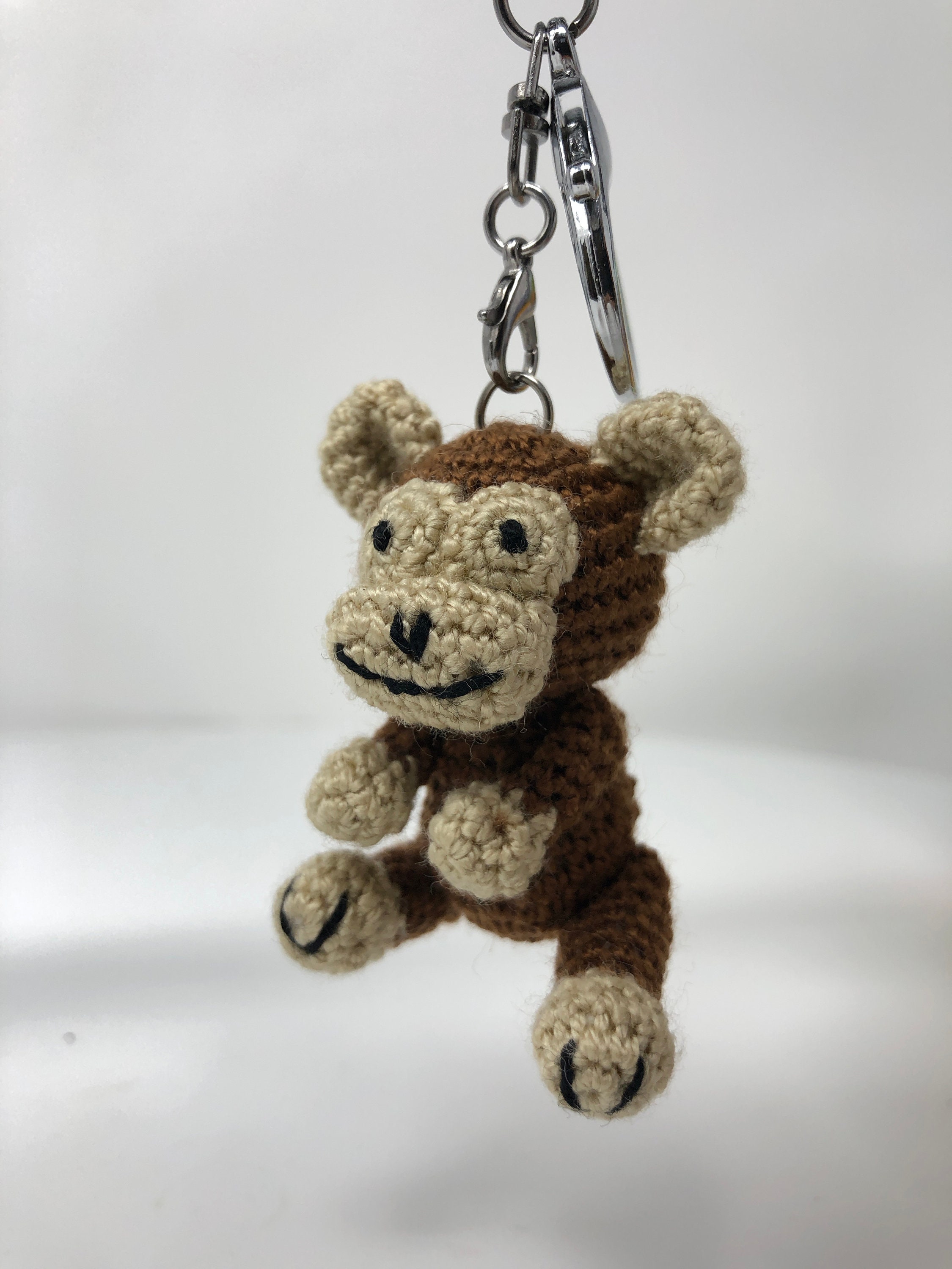 Crochet keychain Monkey Amigurumi Keyring Little Monkey Keychain Handmade Cute Monkey Gift
