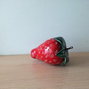 Large Strawberry Sculpture Scarlet Ceramic Strawberry With - Etsy