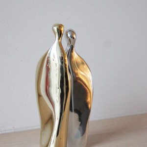 Man-woman Abstract Sculpture, Brass and Aluminum Set of Two Sculptures ...