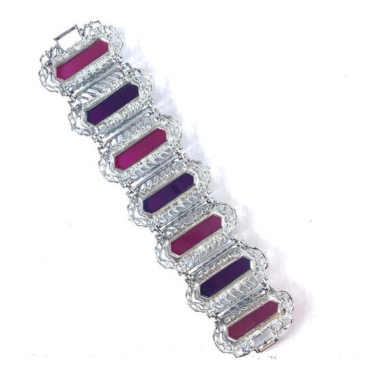 Thermoplastic Chunky 1060s Bracelet, Purple - image 4