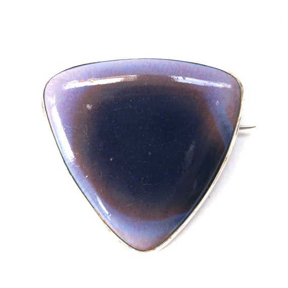 1960s Purple Ceramic Brooch