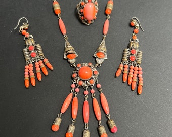 Czechoslovakian Neiger set, orange 1930s