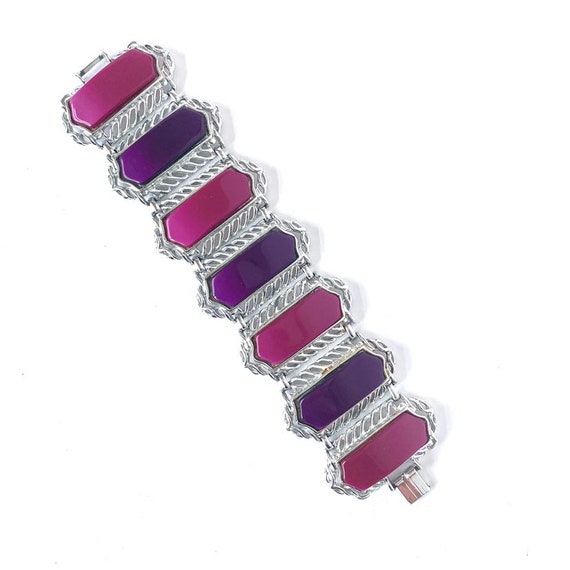Thermoplastic Chunky 1060s Bracelet, Purple - image 3