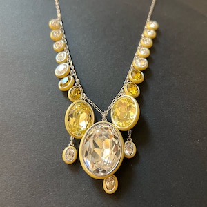Swarovski Long Crystal Yellow Necklace