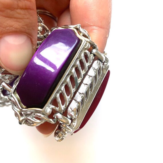 Thermoplastic Chunky 1060s Bracelet, Purple - image 8