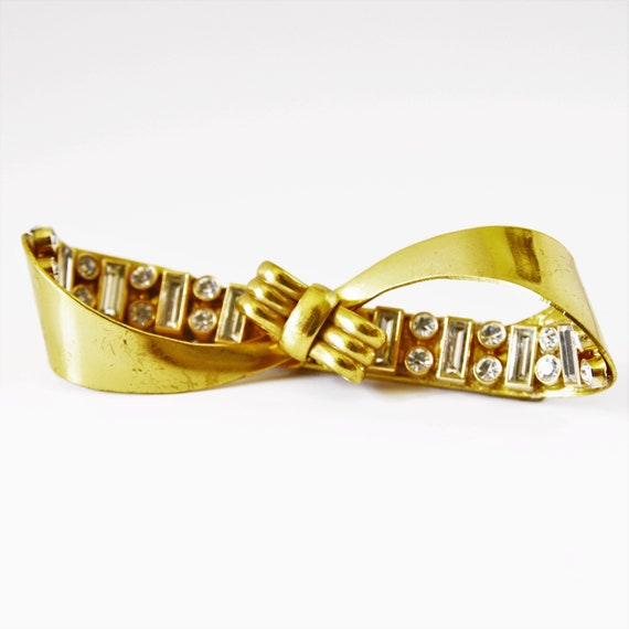Vintage Miriam Haskell Bow Brooch, 1950s
