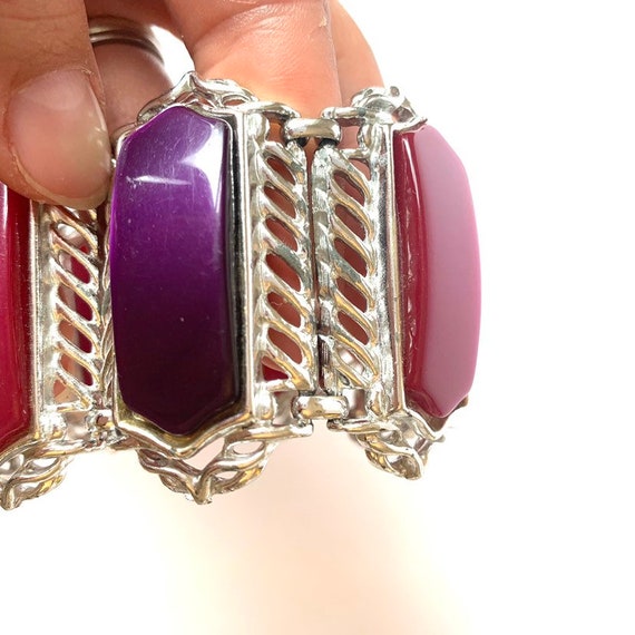 Thermoplastic Chunky 1060s Bracelet, Purple - image 7