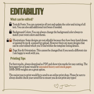 Bar Menu Printable Template French Style Hand Drawn Whimsical