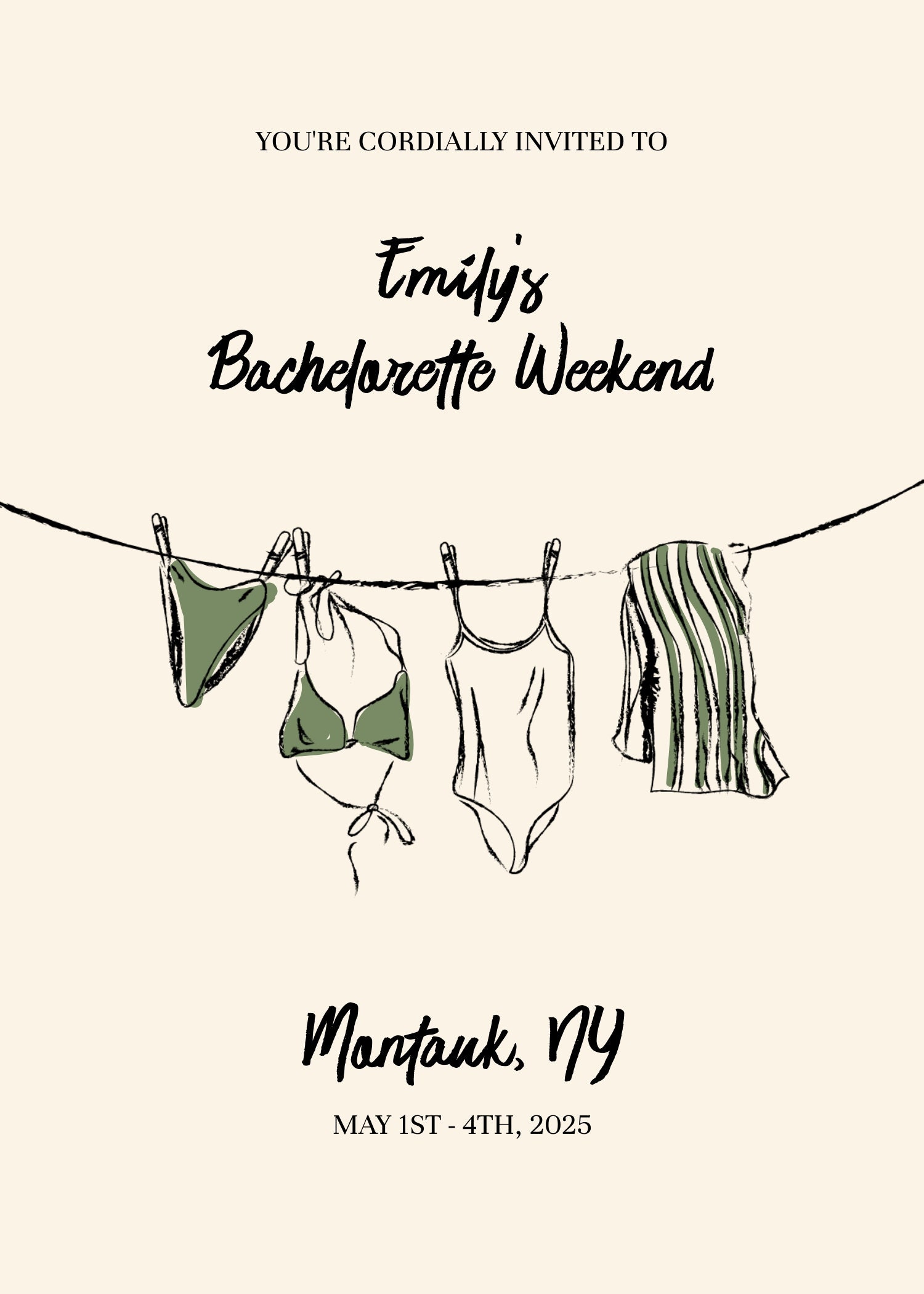 Bachelorette Weekend Invite | Summer Bachelorette Invite | Itinerary ...