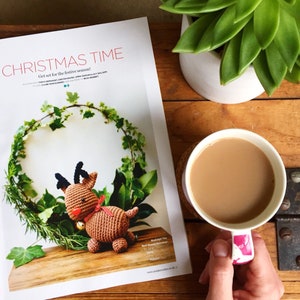 A Little Reindeer: A Crochet PDF Pattern in UK and US terms
