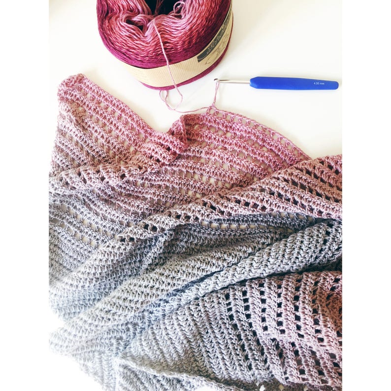 Ombre Shawl: A Crochet PDF Pattern image 4