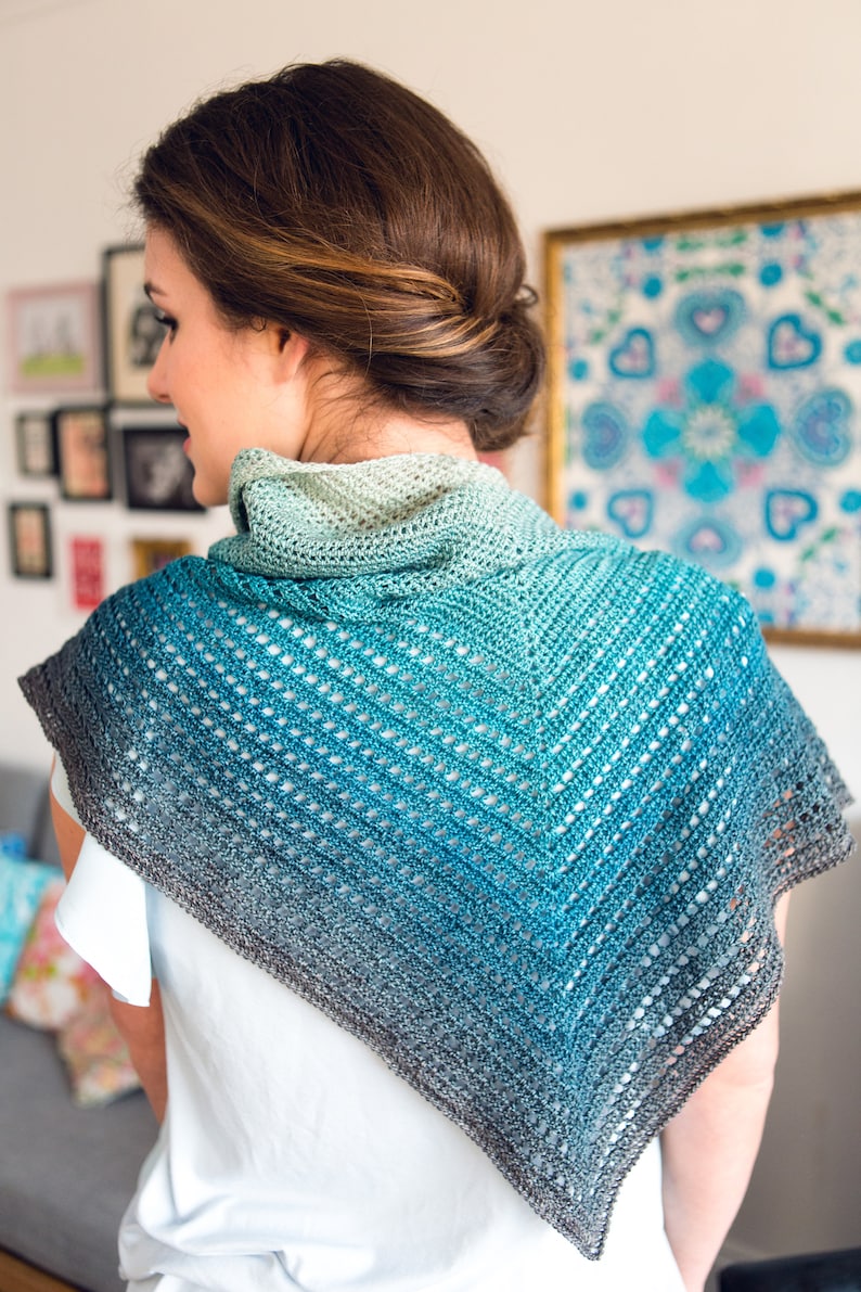 Ombre Shawl: A Crochet PDF Pattern image 2