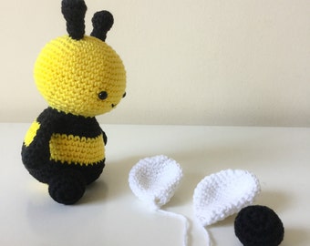 Bumble the Bee: A Crochet PDF Pattern in UK and US terms