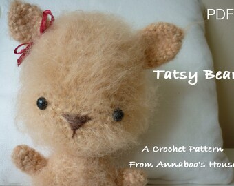 Crochet Teddy Bear Tatsy Bear PDF Pattern