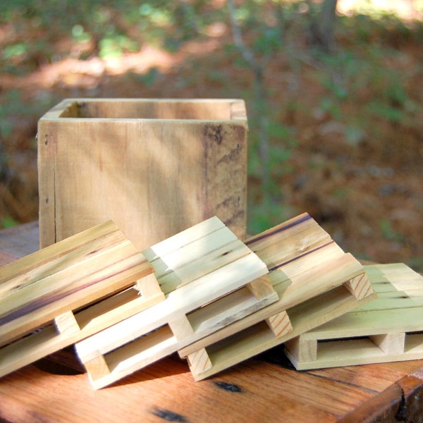 Rustic Pallet Coaster Set/ Wood Coasters/ Coaster