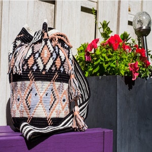 Crochet pattern, Mochila bag pattern, Tapestry crochet pattern, Crochet pattern for a medium size bag, PDF pattern, Instant download image 3