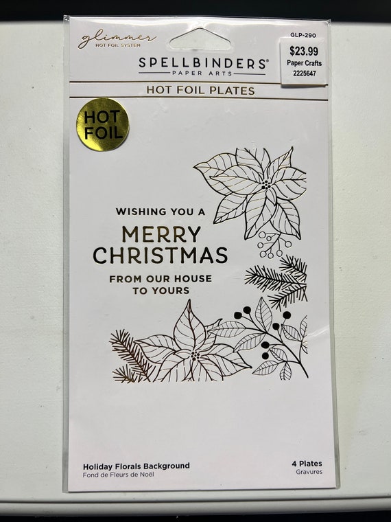 Paper Patch Foiled Decoupage Paper - Merry Christmas Holly Paper Patch Foiled Decoupage Paper - Merry Christmas Holly