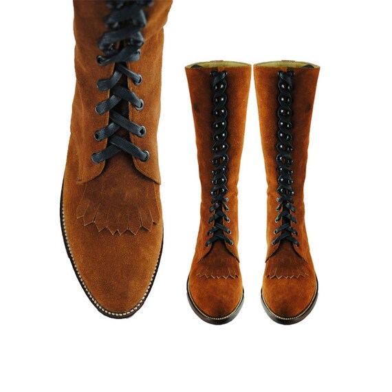Hoch Wildleder Stiefel Knie Hoch Fransen Etsy