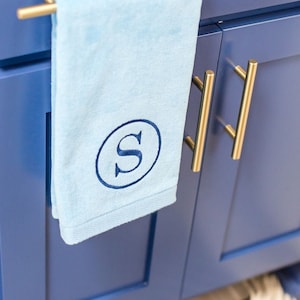 Custom Bathroom Hand Towel with Monogram / Personalized Embroidered Hand towel for bathroom Monogrammed
