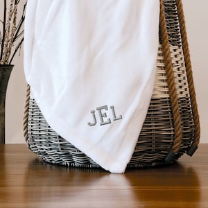 Plush Throw Blanket with Embroidered name or Monogram / Quantity Breaks