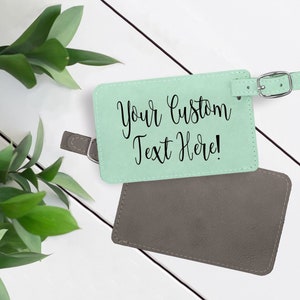 Custom Luggage Tag Personalized with your Custom Text, Phrase or Quote, Laser Engraved Luggage ID