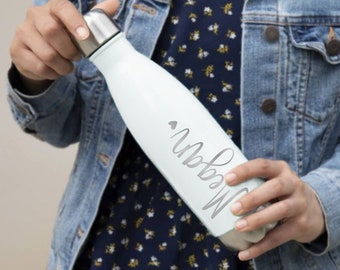 Personalized Insulated Water Bottle / Engraved Stainless Steel Water Bottle Thermos