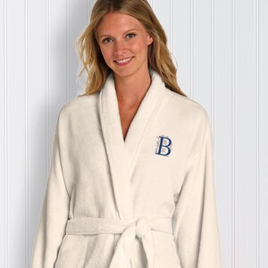 Monogrammed Plush Spa Robe / Embroidered Unisex Personalized Fuzzy Bathrobe