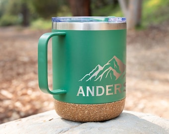 Custom Insulated Camper Mug With Engraved Name / Personalized