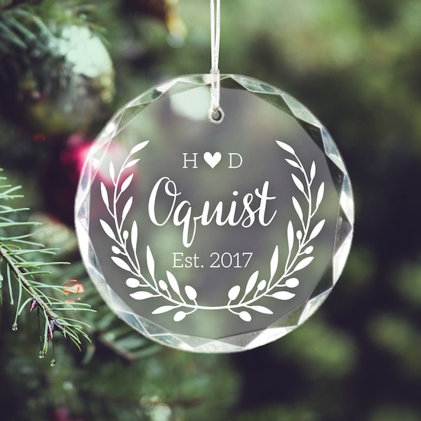 Etched Glass Ornaments Etsy