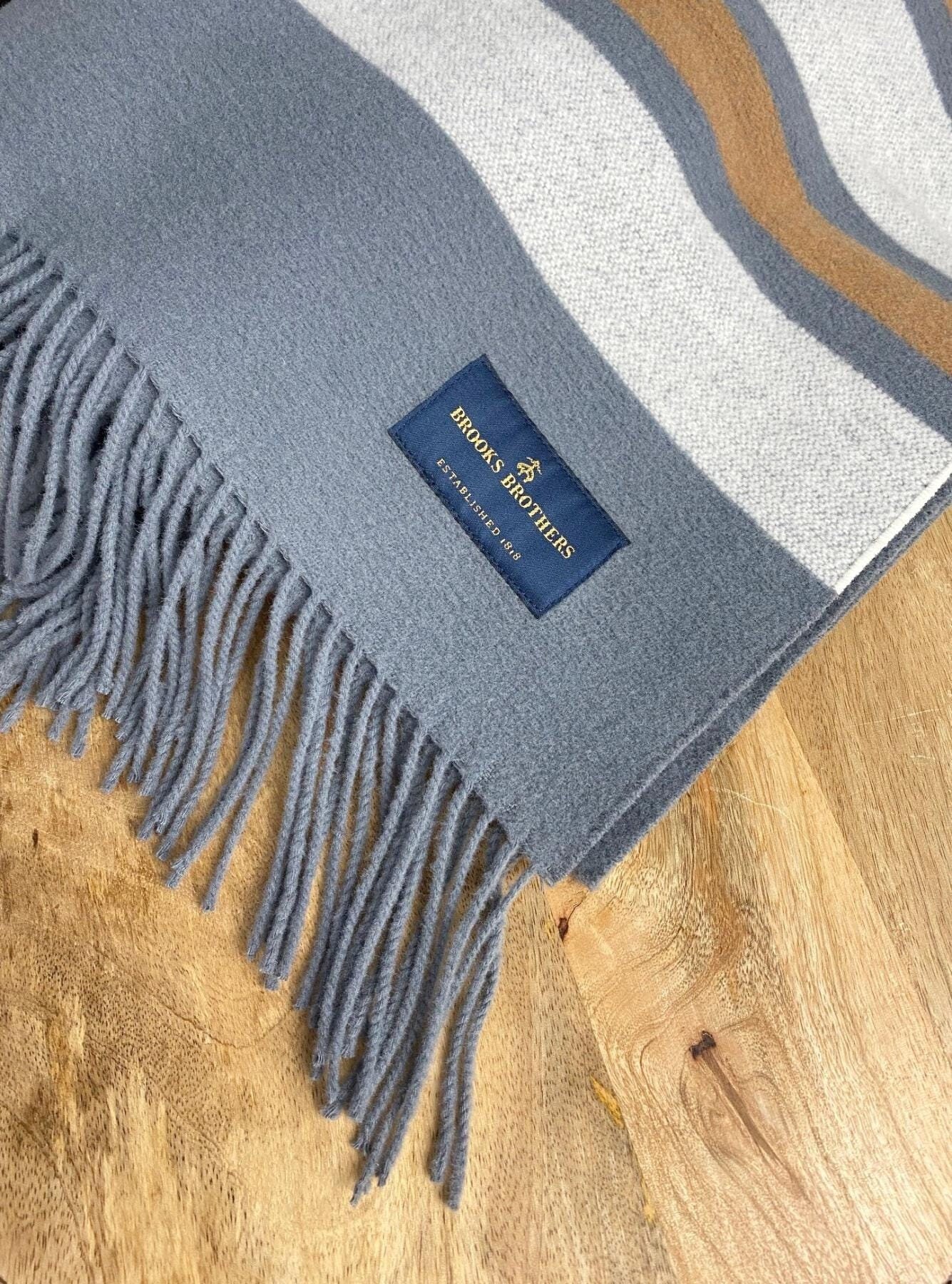 Brooks Brothers Heritage Blanket Personalized / Wool Blend Throw