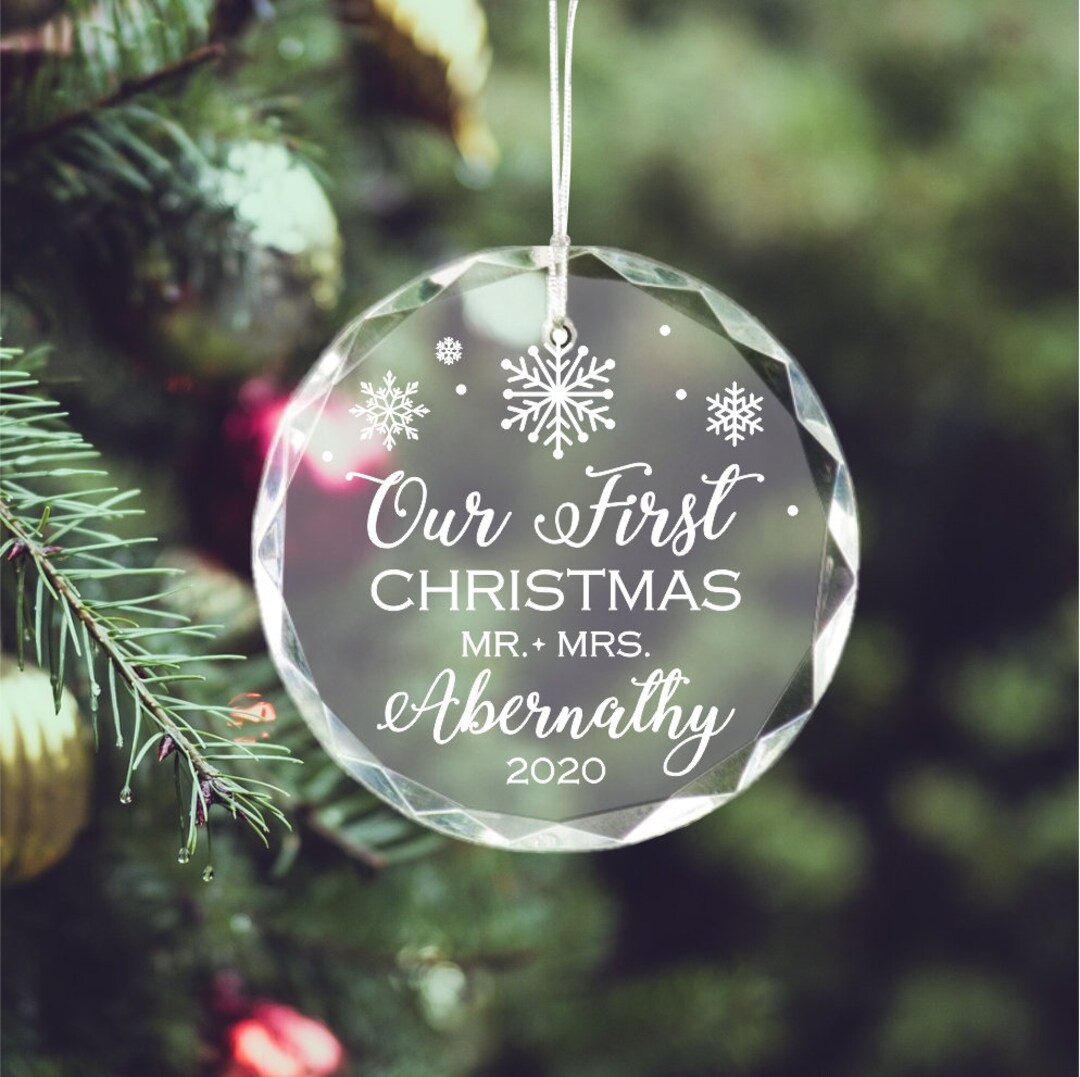 Mr mrs first christmas cheap ornament