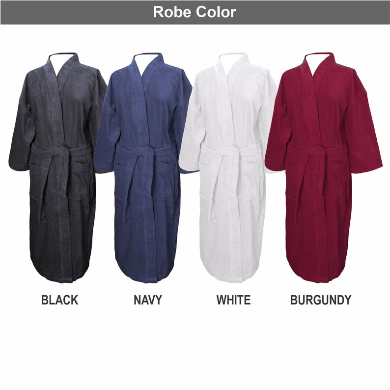 Personalized Luxury Robe / Monogrammed Terry Kimono Bathrobe Etsy